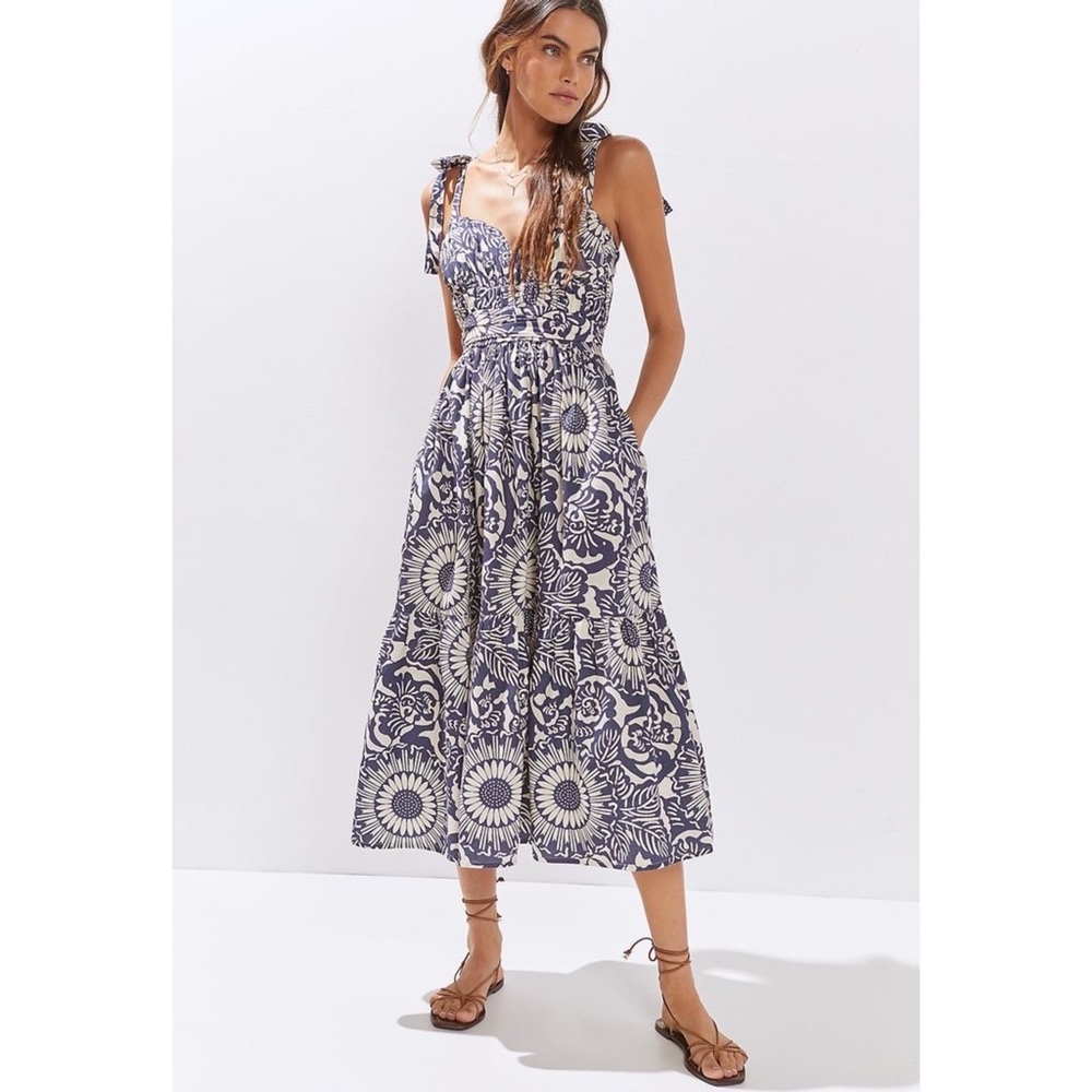 COPY - Anthropologie Forever That Girl Flounced Floral Midi Dress